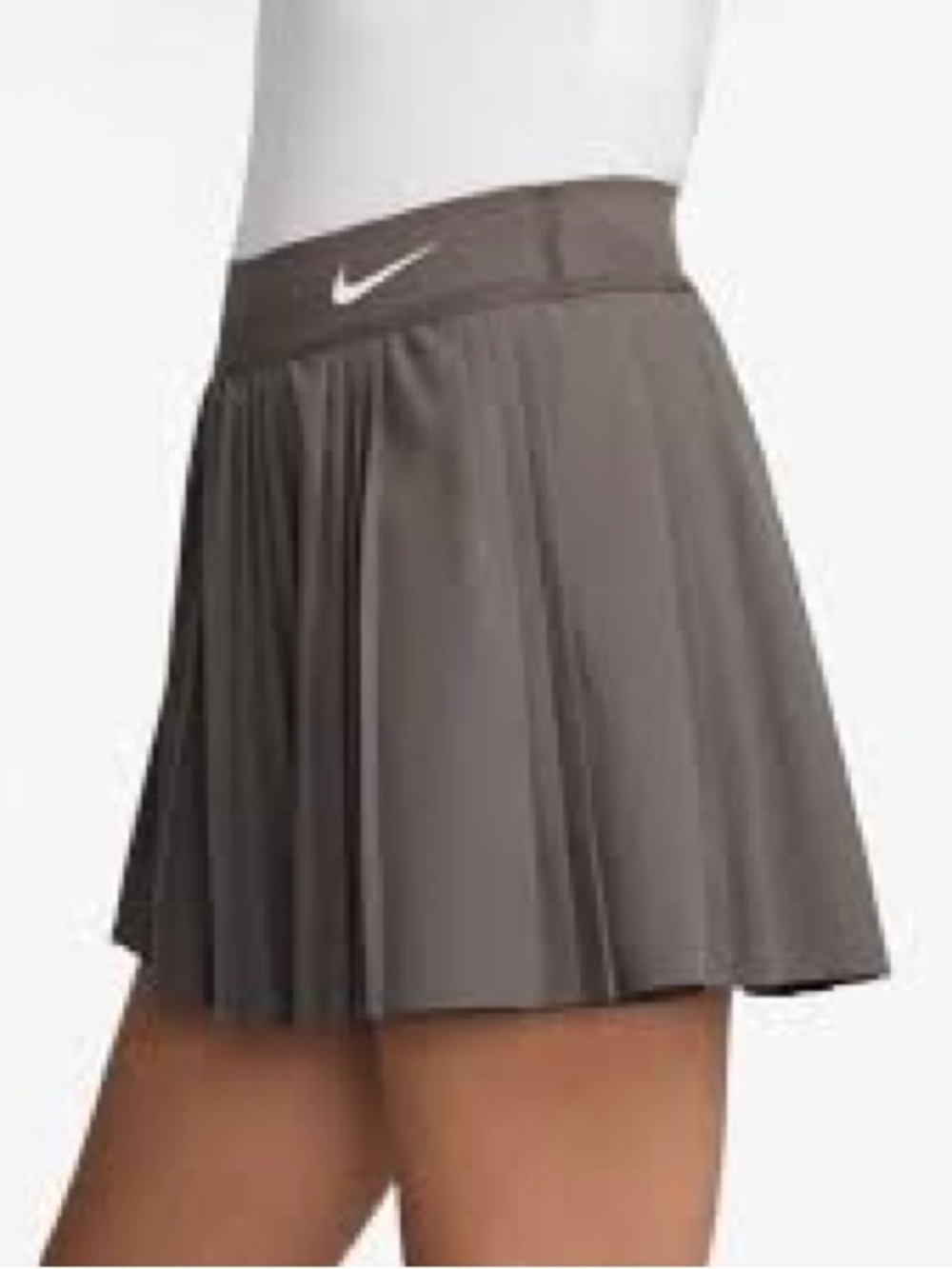 Nike Women's Taupe Pleated Tennis Skirt NWT - Sz M - Picture 10 of 10